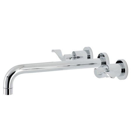 KINGSTON BRASS KS8051DFL Wall Mount Tub Faucet, Polished Chrome KS8051DFL